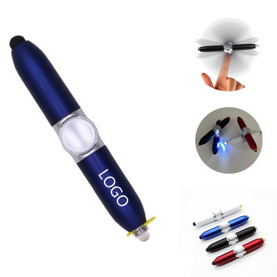 Fidget Spinner Ballpoint Pen With Led Light