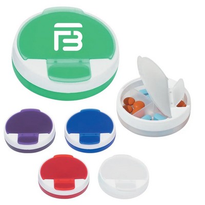 4 Compartment Rotating Round Pill Holder